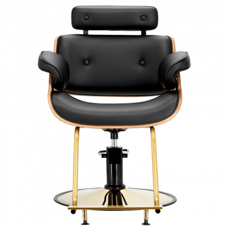 Mobilier salon Coafor cu 2 scaune frizerie si scafa profesionala, Wood [5]