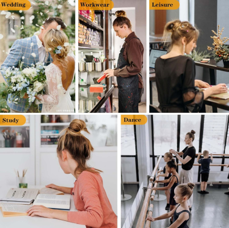 Ace de coc profesionale negre – 500 g, mărimea 6, ondulate, pentru coafuri mireasa, etc [2]