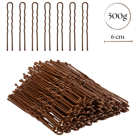 Agrafe Ace Clame - Ace de Coc Profesionale Ondulate 500 g, 6 cm, Maro