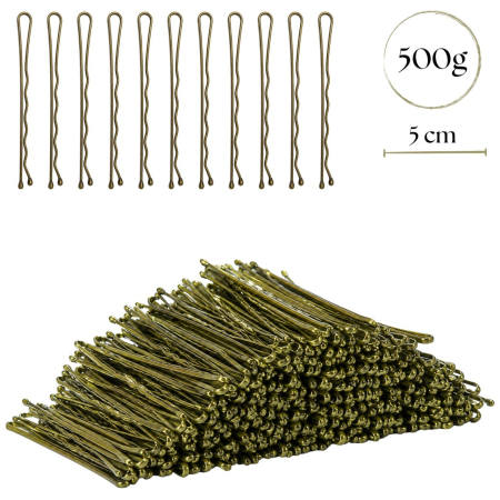 Coafor si Frizerie - Agrafe de Păr Profesionale Ondulate 500 g, 5 cm, Blonde