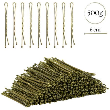 Agrafe Ace Clame - Agrafe de Păr Profesionale Ondulate 500 g, 6 cm, Blonde
