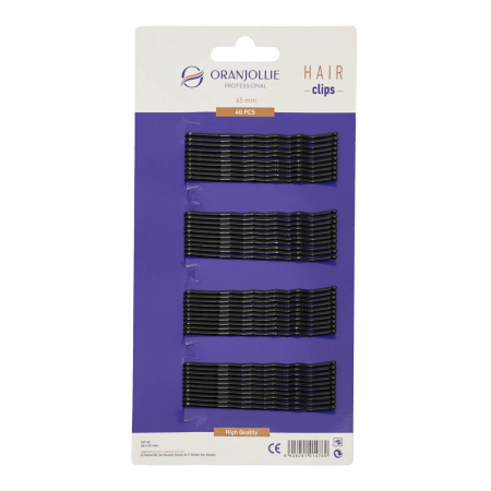Agrafe de par - Agrafe par set 40 buc · Negre · 65 mm