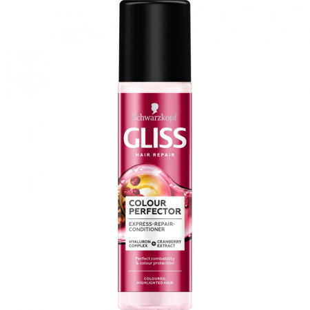Balsam de par - Balsam spray Gliss hair repair Colour Perfector, 200 ml, Protectie termica, fara clatire, par vopsit