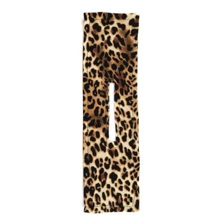 Elastice de par - Bentita par pentru coc, textila, cu margini metalice, twister, animal print