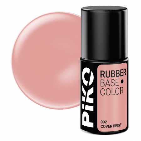 Manichiura si pedichiura - Base Coat Rubber PIKO, Cover Beige, 7 ml, 002