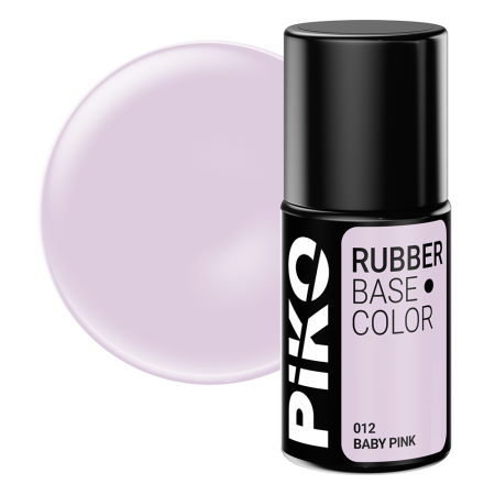 Manichiura si pedichiura - Base Coat Rubber PIKO, Baby Pink, 7 ml, 012