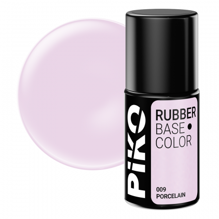 Manichiura si pedichiura - Base Coat Rubber PIKO, Porcelain, 7 ml, 009