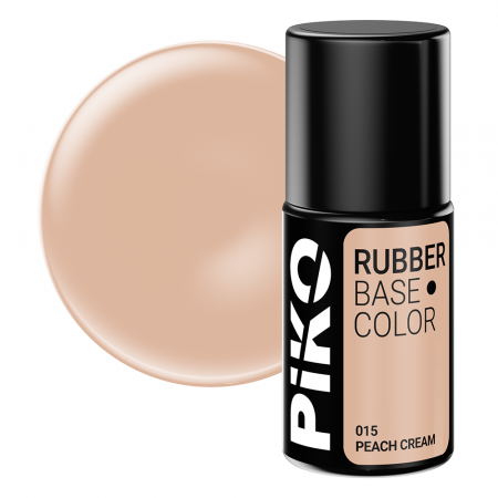 Manichiura si pedichiura - Base Coat Rubber PIKO, Peach Cream, 7 ml, 015