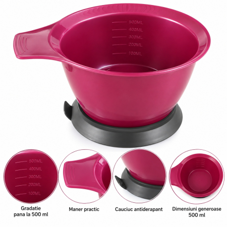 Bol Vopsea Păr 500 ml cu Gradatie Profesional | Burgundy Antiderapant [2]