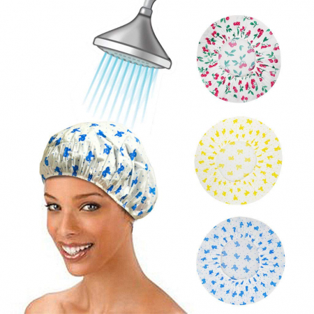 Boneta dus, impermeabila, tip casca spa, multicolora, 1 buc [3]