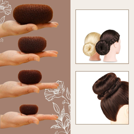 Burete Coc Maro S – Accesoriu pentru Coafură, Volum și Coc Elegant [1]