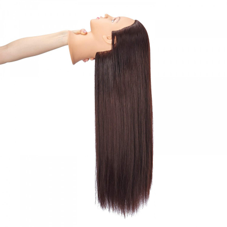 Cap de manechin cu par saten, 60 cm [5]