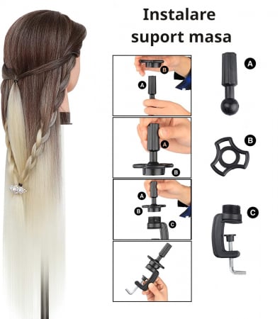 Cap practica coafor Ombre, 60 cm [6]