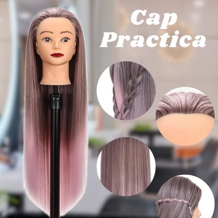 Cap practica coafor Roz Ombre, 60 cm [2]