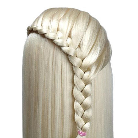 Cap practica manechin salon frizerie coafor Lung Des Sintetic 60cm Blond + 6 Piepteni carbon [2]