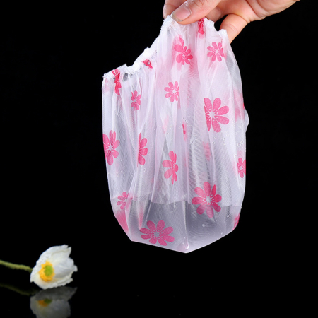 Casca pentru dus, impermeabila, tip boneta, transparenta cu flori, refolosibila [5]