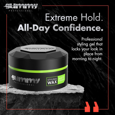 Ceară de păr - Gummy Professional Hair Styling Wax Matte Finish 150ml – Fixare Puternică, Finish Mat, Control Profesional [3]