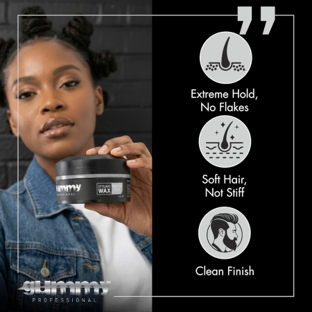 Ceară de păr - Gummy Styling Wax Casual Look 150ml – Fixare Medie, Finish Mat, Textură Naturală [2]