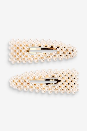 Accesorii frizerie - Clame agrafe pentru par cu perle set 2 buc