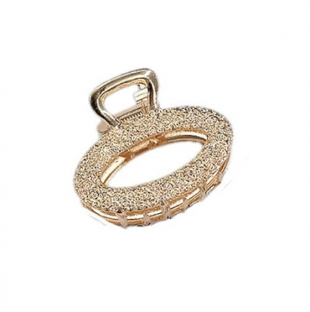 Cleste de par - Cleste de par, metalic, auriu, mic, 2.5cm lungime