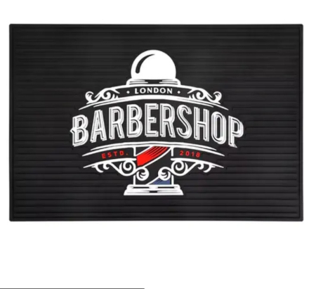 Covoras barbershop, cauciucat, pentru ustensile frizerie, 45x30 cm [6]