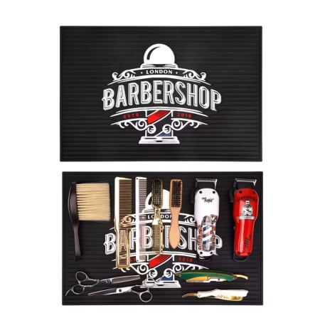 Coafor si Frizerie - Covoras barbershop, cauciucat, pentru ustensile frizerie, 45x30 cm