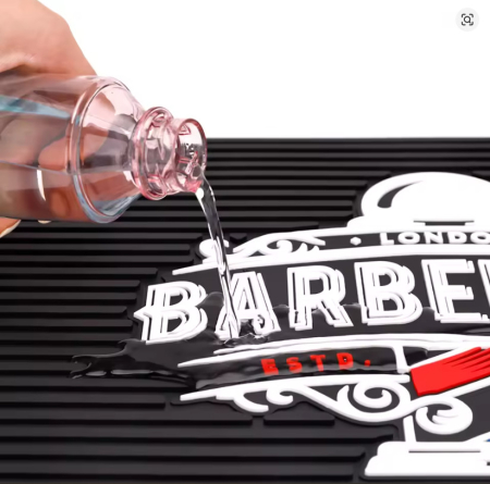 Covoras barbershop, cauciucat, pentru ustensile frizerie, 45x30 cm [5]