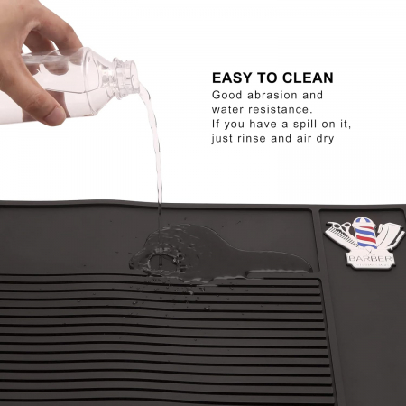 Covoras din cauciuc pentru organizare ustensile frizerie Ardette, antiderapant, 48X33cm [2]