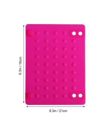 Covoras din silicon protectie termica pentru placa de par, ondulator, roz, 25x18cm [5]