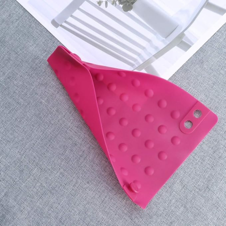 Covoras din silicon protectie termica pentru placa de par, ondulator, roz, 25x18cm [4]