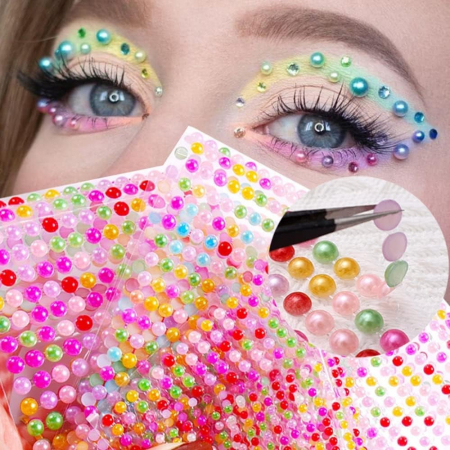 Accesorii Machiaj - Cristale Strasuri Pentru Machiaj, Adezive, Multicolore, Pentru Makeup Sau Frizerie