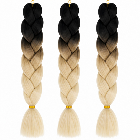 Extensie Păr Jumbo Braid Midnight Vanilla – Păr Sintetic Premium pentru Împletituri Afro [1]
