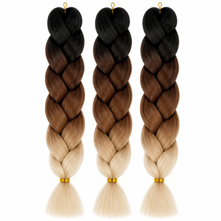 Extensie Păr Jumbo Braid Mocha Vanilla – Păr Sintetic Premium pentru Împletituri Afro [1]
