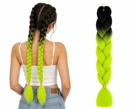 Coafor si Frizerie - Extensie Păr Jumbo Braid Neon Lime – Păr Sintetic Premium pentru Împletituri Afro