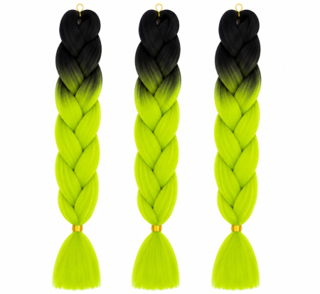 Extensie Păr Jumbo Braid Neon Lime – Păr Sintetic Premium pentru Împletituri Afro [1]