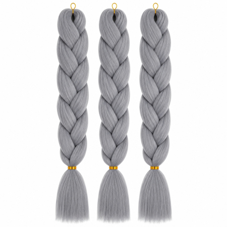 Extensie Păr Jumbo Braid Platinum Mist – Păr Sintetic Premium pentru Împletituri Afro [1]