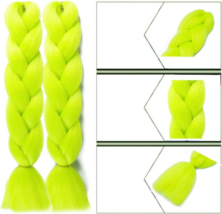 Extensii colorate pentru impletituri · galben neon [1]