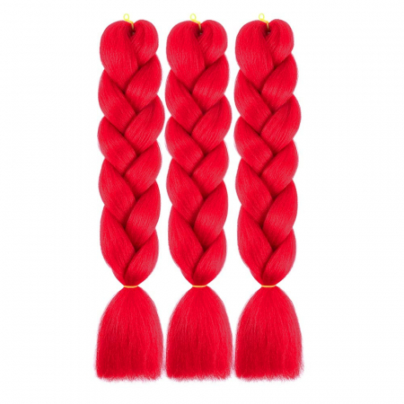 Extensii de par colorate - Extensii colorate pentru impletituri · rosu