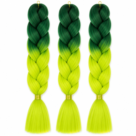 Extensii Păr Sintetic Jumbo Braids Ombre Emerald Neon pentru Împletituri [1]