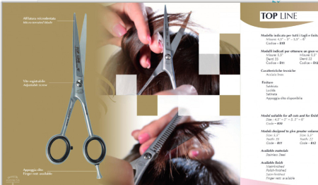 Foarfeca de filat 5.5" Henbor ITALIA Top Line pentru frizerie coafor salon [5]