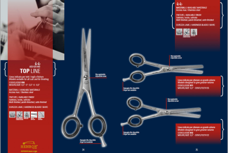Foarfeca de filat 5.5" Henbor ITALIA Top Line pentru frizerie coafor salon [3]