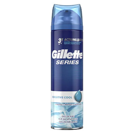 Ingrijire personala & Cosmetice - Gel de ras Gillette Series Sensitive Cool Gel, 200 ml