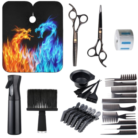 Coafor si Frizerie - Kit frizerie set coafor complet, Ice&Fire, 10 piese
