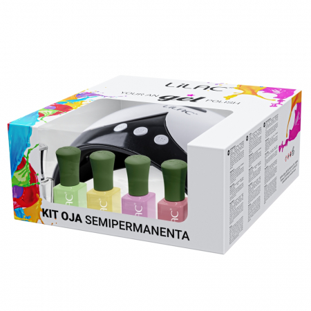 Kit oja semipermanenta cu lampa LED ,4 culori de vara pastel, Hema Free [1]