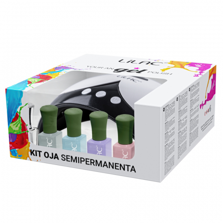 Kit oja semipermanenta cu lampa LED, 4 culori pastelate, Hema Free [1]
