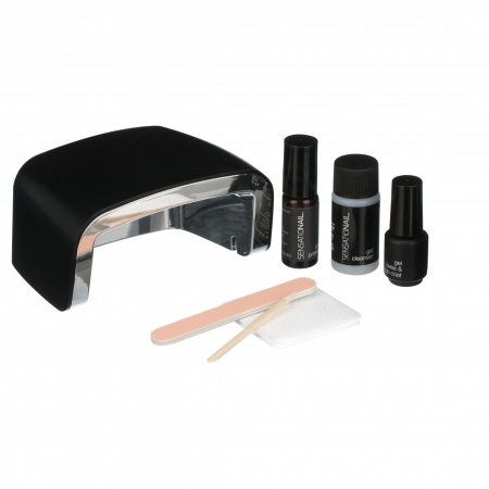 Kit oja semipermanenta Deluxe Gel Starter Kit - Pink Chiffon si Raspberry Wine [1]