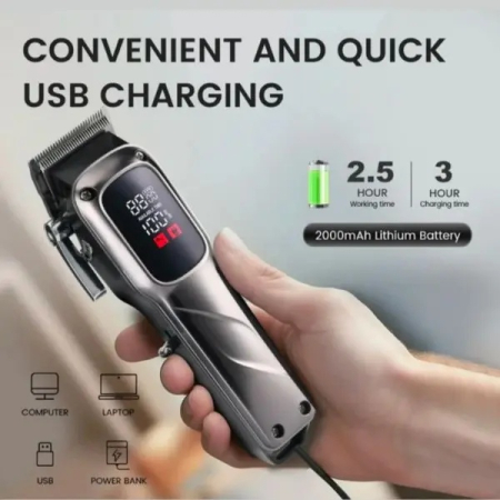 Kit Profesional Frizerie Complet – Mașină de Tuns, Pelerină și Accesorii Barber [6]