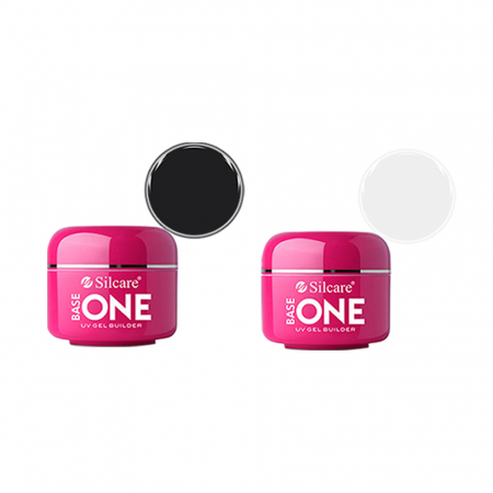 Kit unghii gel NailSchool Black & White [6]