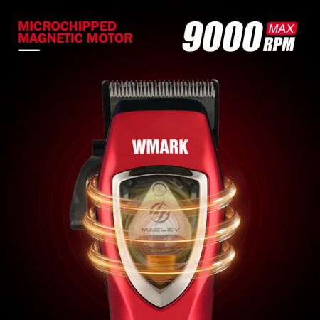Mașină de tuns profesională WMARK NG-9010 – Motor Maglev, 10.000 RPM, lame DLC & autonomie mare [5]