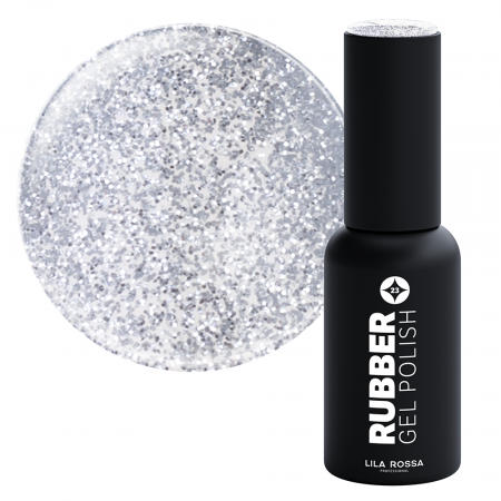 Manichiura si pedichiura - Oja semipermanenta · Rubber · 023 silver glitter sclipici · 7 ml